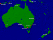 Australia-New Zealand Towns + Borders 1600x1200